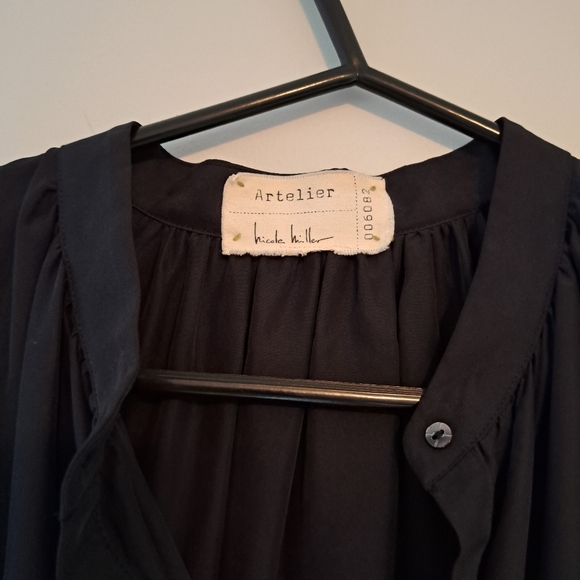 Silk black Nicole Miller Atelier dress - Picture 2 of 8